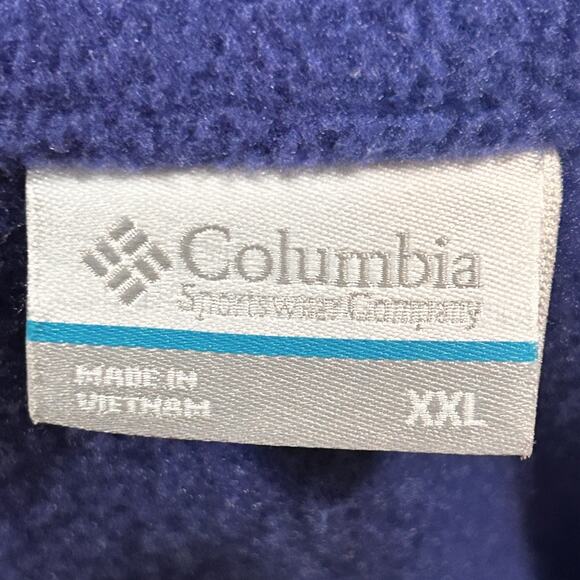Columbia Women’s Full Zip Fleece Jacket Blue Size XXL Plus Cozy Warm Outdoor - Picture 7 of 8